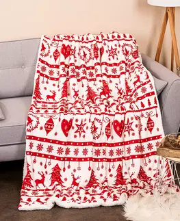 Prikrývky 4Home Vianočná baránková deka White Christmas, 150 x 200 cm