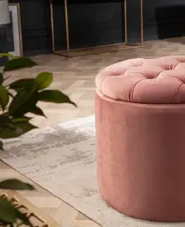 Taburety a podnožky Chesterfield taburet ZETHOS Dekorhome