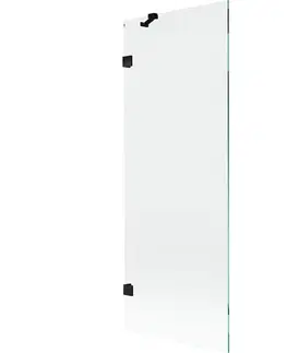 Sprchové dvere MEXEN/S - Lunar vaňová zástena FIX 70 x 150, transparent, čierna 897-070-000-70-00