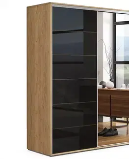 Šatníkové skrine Skriňa Laura A11 150 Craft Zlatá