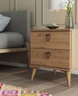 Nočné stolíky AGUS nočný stolík na nožičkách, dub