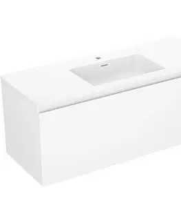 Kúpeľňový nábytok MEXEN/S - Orio kúpeľňová skrinka 120 cm s umývadlom Otis, 1 šuplík, biela mat 91A10-12047-1-BF01-W18M01