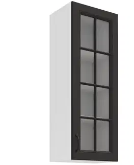 Kuchynské skrinky visiace Kuchynská skrinka Stilo grafit mat/biela 40GS-108 1F