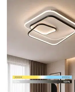 Svietidlá BRILAGI - LED stmievateľné stropné svietidlo FLARE LED/81W/230V 50x50 cm biela/čierna + diaľkový ovládač BRMXC2980