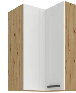 Kuchynské skrinky visiace Skrinka do kuchyne LUNA biely/ARTISAN 60X60 GN-90 2F (90°)