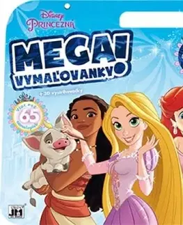 Nalepovačky, vystrihovačky, skladačky Mega vymaľovankový set: Princezné