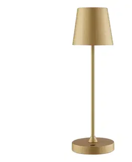 LED osvetlenie Brilliant - LED nabíjateľná stmievateľná dotyková stolná lampa ELORA LED/2,5W/5V 2700K IP44 zlatá G60245/16