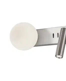 Svietidlá Redo 01-2993 - LED nástenné svietidlo OASIS LED/3W/230V+1xG9/10W USB CRI 90 chróm 01-2993