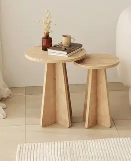 Konferenčné stolíky Sada odkladacích stolíkov (2 kusy) Mushroom - Sapphire Oak