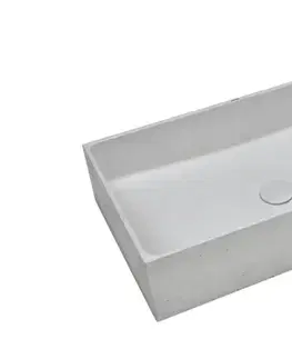 Umývadlá Umývadlo na dosku SAT Cemento 64x37 cm šedá bez prepadu CEM6437TS CEM6437TS