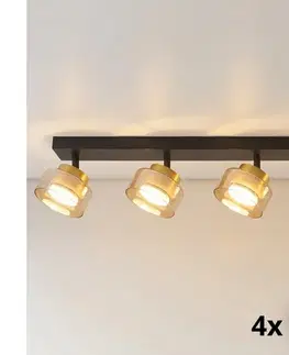 Svietidlá BRILAGI - LED RGB stmievateľné bodové svietidlo AURA LUX 4xGX53/14W/230V Wi-Fi Tuya čierna/zlatá BG3454+4xIM1490
