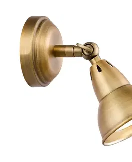 Svietidlá Där Lighting Där Lighting NAT0742 - Nástenné bodové svietidlo NATHANIEL 1xGU10/11W/230V mosadz NAT0742