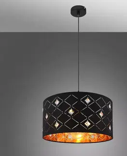 Moderné lampy do obývačky Luster 15448H LW1 čierno-zlatý