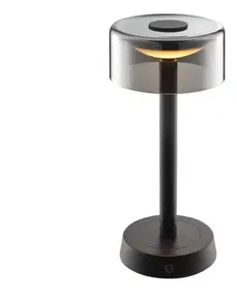 Záhradné lampy Brilliant - LED stmievateľná nabíjateľná dotyková stolná lampa RAZOR LED/2,5W/5V 2700K IP44 čierna G60255/06