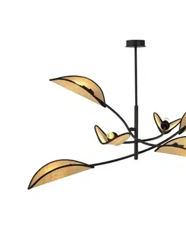 Svietidlá EMIBIG Luster na tyči LOTUS 6xE14/10W/230V čierna/béžová 1108/6