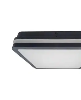 Svietidlá  LED Kúpeľňové stropné svietidlo so senzorom ELLÉ LED/24W/230V 26x26 cm IP54 antr 008 0001190