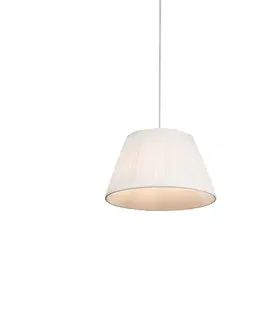 Závesné svietidlá Retro závesné svietidlo biele 35 cm - Plisse