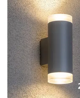 Svietidlá Brilagi - LED RGBW vonkajšie nástenné svietidlo MATERA 2xGU10/4,8W/230V šedá IP54 BG0980+2xAI2382