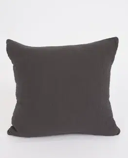 Dekoračné obliečky MKLozkoviny.sk Mušelínová obliečka na vankúš 40 x 40 cm - Alexia Duo cappuccino/tmavo šedá-  -