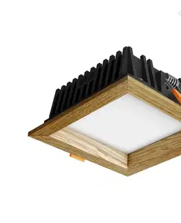 Svietidlá APLED - LED Podhľadové SQUARE WOODLINE LED/6W/230V 3000K 12x12 cm dub masív 21286