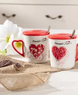 Hrnčeky a šálky Sada hrnčekov Beautiful Love I z przykrywką 350ml