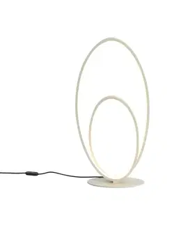 Stolné lampy Dizajnová stolná lampa béžová vrátane LED 3-stupňové stmievanie - Boomerang