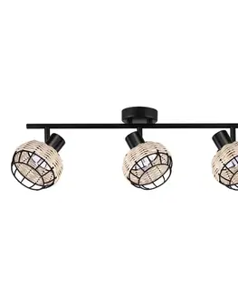 Stropná svetla Juicy lampa sufitowa listwa czarny 3x40W E14 klosz czarny