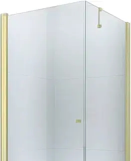 Vane MEXEN/S - Pretoria obdĺžnikový sprchovací kút 90x70, transparent, zlatý + vanička 852-090-070-50-00-4010