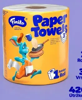 Utierky Kinekus Utierka papierová v rolke 19cm/80m, 3-vrstvová single