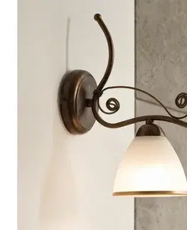 Svietidlá  Nástenná lampa RETRO II 1xE27/60W/230V bronz patina KM 1.51 br
