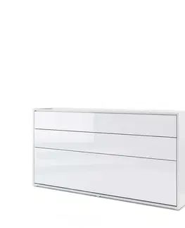Postele Dig-net nábytok Sklápacia posteľ Lenart BED CONCEPT BC-06p biely lesk | 90 x 200 cm