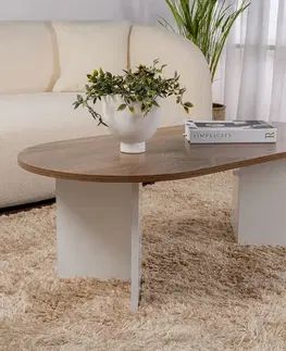 Konferenčné stolíky Konferenčný stolík Sable Walnut White
