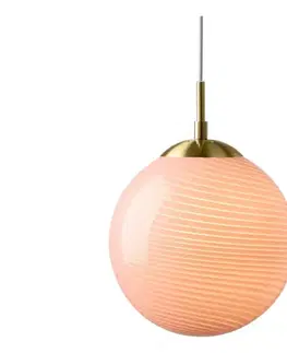Svietidlá Halo Design 748372 - Závesný luster CANDY 1xE27/25W/230V priemer 20 cm ružová/mosadz 748372