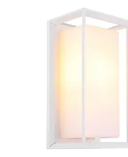 Svietidlá Globo 31982W - Vonkajšie nástenné svietidlo LOGANA 1xE27/60W/230V IP44 biela 31982W