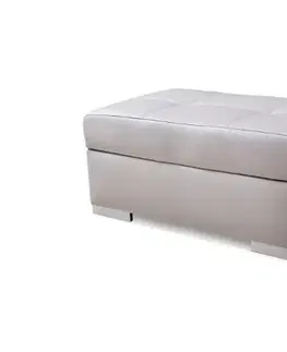 Taburetky PYKA Etna II kožená taburetka svetlosivá (S63)