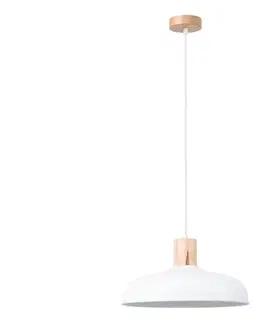 Svietidlá  SL.1323 - Luster na lanku INDY 1xE27/15W/230V pr. 38 cm biela SL.1323