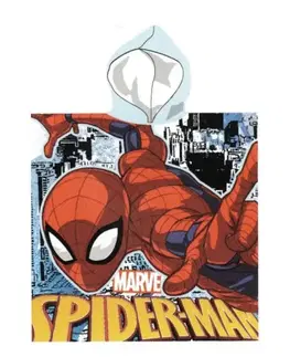 Osušky pre bábätká Detské pončo SPIDER MAN modrý 55x110cm Setino Tiahome
