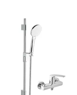 Kúpeľňové batérie Sprchová batéria SAT Project so sprchovým setom 150 mm chróm SATBSPRO268SET SATBSPRO268SET