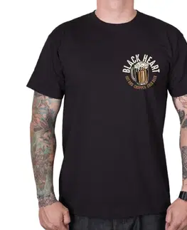 Pánske tričká Tričko BLACK HEART Beer Biker čierna - M