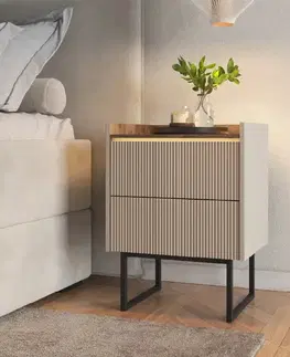 Nočné stolíky Dig-net nábytok Nočný stolík GALO LG-09 s LED osvetlením
