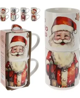 Hrnčeky a šálky Kinekus Hrnček vianočný 265 ml sada 2 ks porcelán mix