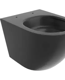 Záchody MEXEN - Lena Závesná WC misa Rimless Tornado, čierna mat 3322XX85T
