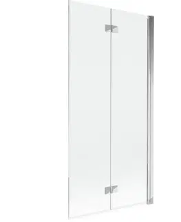 Sprchové dvere MEXEN - MIST vaňová zástena 90x150 cm 6mm 2-s, chróm, číra, pravá 8A9-090-002-01-00-P