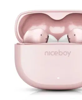 Predlžovacie káble Niceboy Pins 4 - Bezdrôtové slúchadlá s ANC 400 mAh + 2x 50 mAh IPX4 ružové pins-4-pink