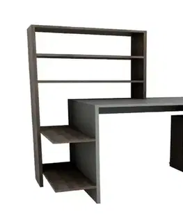 Písacie stoly Písací stôl Melis - Walnut, Anthracite