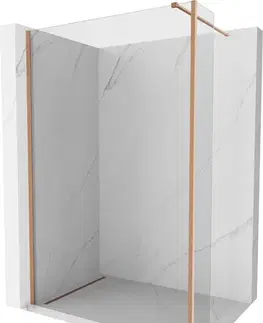 Sprchové dvere MEXEN/S - Kioto Sprchová zástena WALK-IN 90 x 40, transparent, meď kartáčovaná 800-090-212-65-00-040
