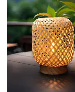 Svietidlá  WO3107 - LED Dekoračná stolná lampa BOHO LED/2xAAA ratan WO3107