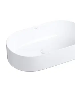 Umývadlá OMNIRES - MESA umývadlo na dosku, 53 x 32 cm biela lesk /BP/ MESA530BP