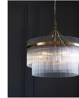Svietidlá Endon 99166 - Luster na reťazi MARIETTA 5xE14/7W/230V mosadz/číre 99166