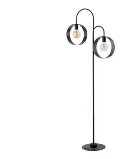 Lampy  Stojacia lampa HAPPY 2xE27/60W/230V čierna 50277